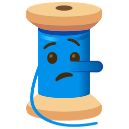 lying face and thread