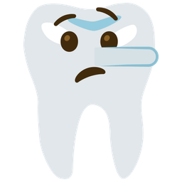 lying face and tooth