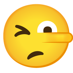 Lying face and Winking face with tongue