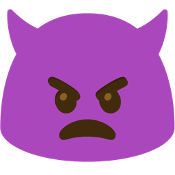 magic wand and angry face with horns