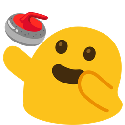 magic wand and curling stone