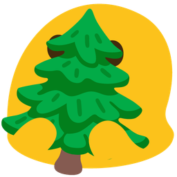 magic wand and evergreen tree