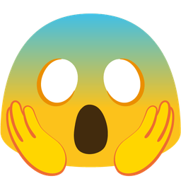 magic wand and face screaming in fear