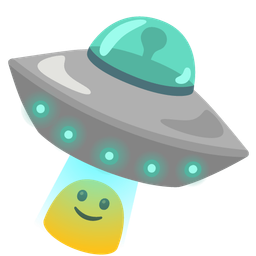 magic wand and flying saucer