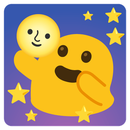 magic wand and full moon face