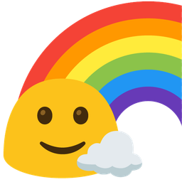 magic wand and rainbow