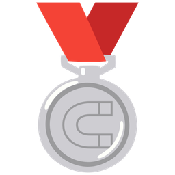 Magnet and 2nd place medal