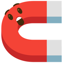 magnet and astonished face