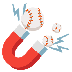 Magnet and Baseball
