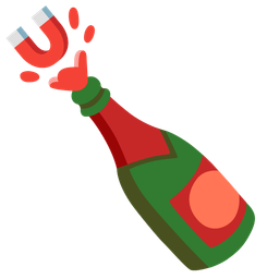 Magnet and Bottle with popping cork