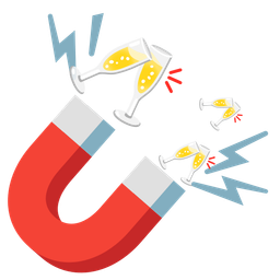 Magnet and Clinking glasses