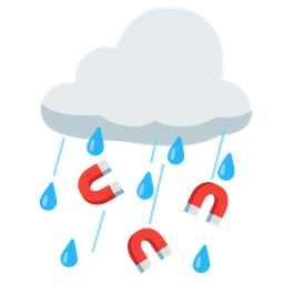 Magnet and Cloud with rain