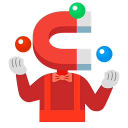 magnet and clown face