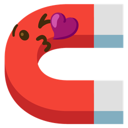 Magnet and Face blowing a kiss