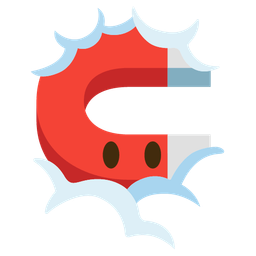 magnet and face in clouds