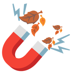 Magnet and Fallen leaf