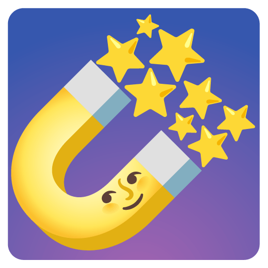 Magnet and Full moon face