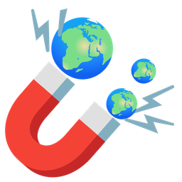 Magnet and Globe showing Europe-Africa