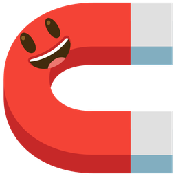 Magnet and Grinning face with big eyes