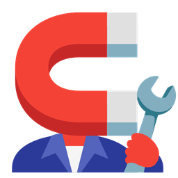 Magnet and Hammer and wrench