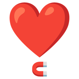 magnet and heart exclamation