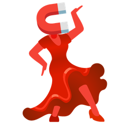 Magnet and High-heeled shoe