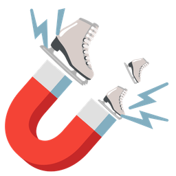 Magnet and Ice skate