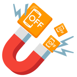 Magnet and Mobile phone off