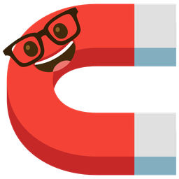 magnet and nerd face