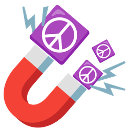 Magnet and Peace symbol