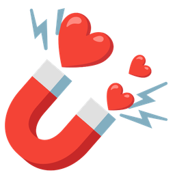 magnet and red heart