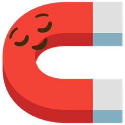 magnet and relieved face