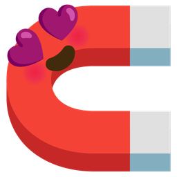 Magnet and Smiling face with heart-eyes