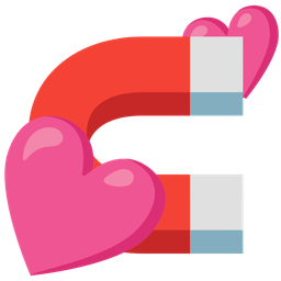 magnet and two hearts