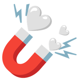 Magnet and White heart