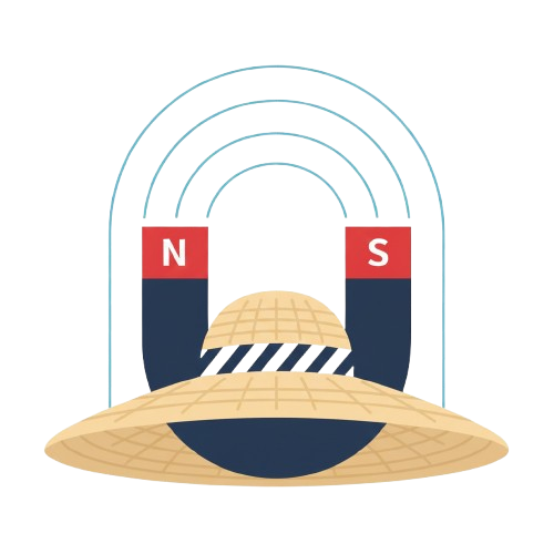 Magnet and Woman’s hat