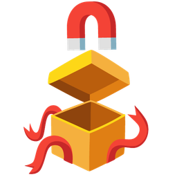 Magnet and Wrapped gift