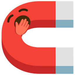 magnet and yawning face