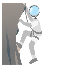 magnifying glass tilted right and mountain