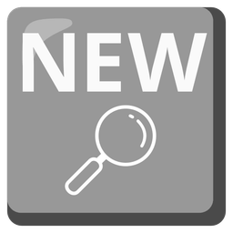 magnifying glass tilted right and NEW button