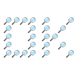 magnifying glass tilted right and OK button