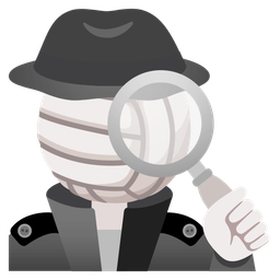 magnifying glass tilted right and volleyball