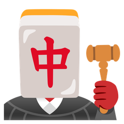 mahjong red dragon and balance scale