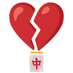 mahjong red dragon and broken heart