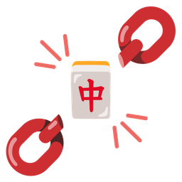 mahjong red dragon and chains