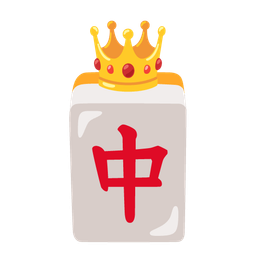 mahjong red dragon and crown