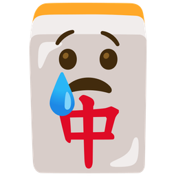 mahjong red dragon and crying face