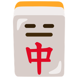 mahjong red dragon and expressionless face