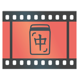 mahjong red dragon and film frames