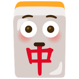 mahjong red dragon and flushed face